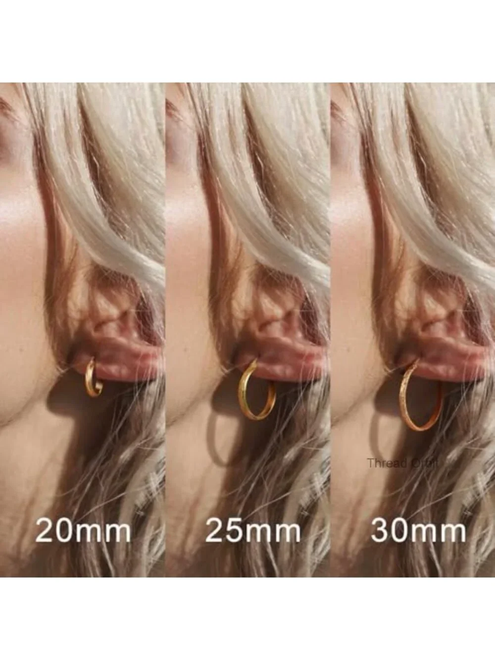 Lightweight 14K Gold Plated Hoop Earrings for Women Hypoallergenic Latch Back
